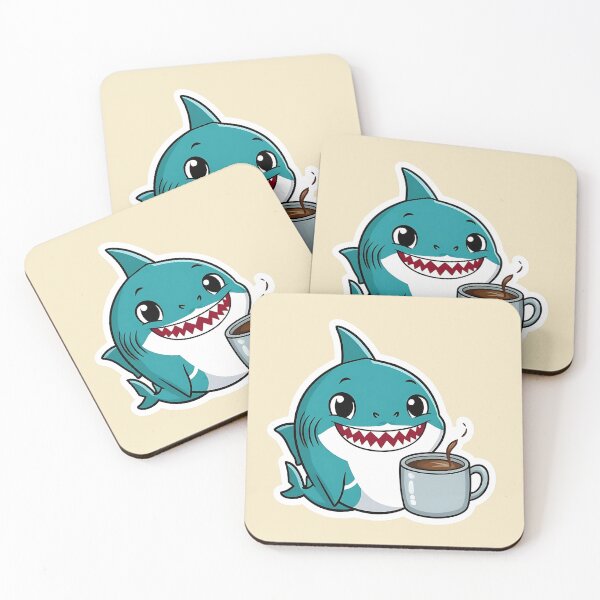Item preview, Shark having Coffee | Coffee-Lovers | I want my coffee | Gobble Gala  designed and sold by Kids GobbleGala.