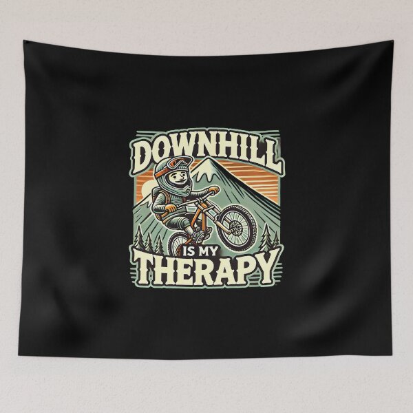 Item preview, Downhill Is My Therapy Funny Mountain Bike designed and sold by Be-Adventurous.