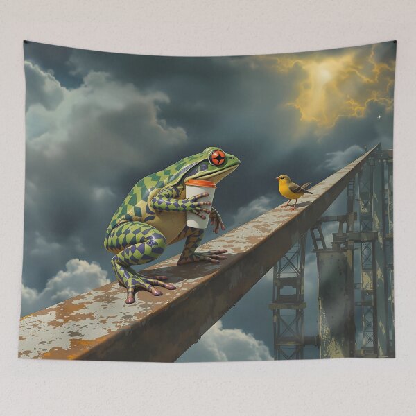 Item preview, Coffee Frog and Warbler designed and sold by HabitableMoons.
