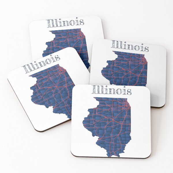Item preview, Illinois Counties & Major Highways designed and sold by PhilbonianDezin.
