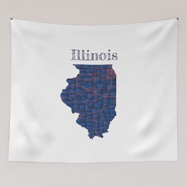 Item preview, Illinois Counties & Major Highways designed and sold by PhilbonianDezin.
