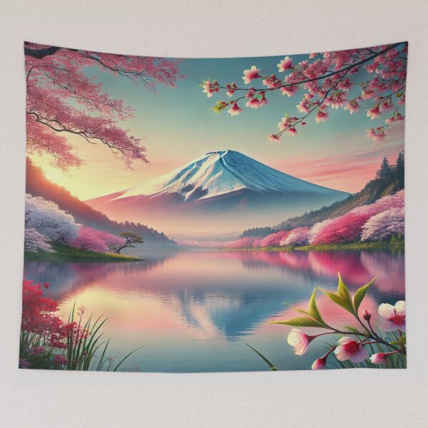 Item preview, Spring in Japan – Stunning Landscape of Mount Fuji and Cherry Blossoms designed and sold by NihonKamonScape.