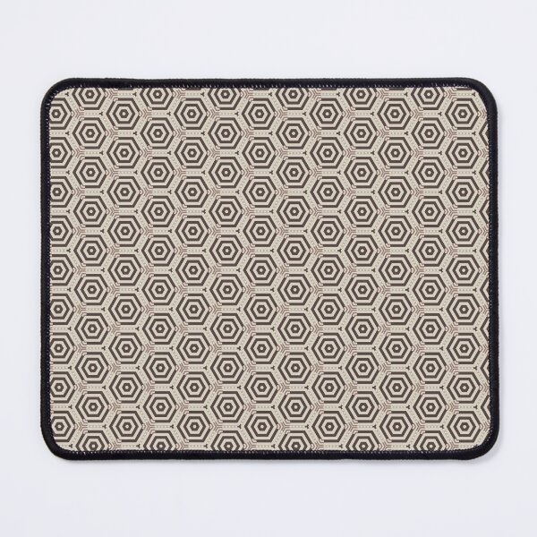 Item preview, Retro Hexagonal Geometric Pattern in Brown and Beige. designed and sold by Merbuda.