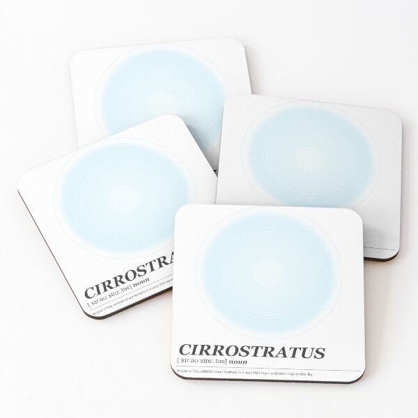 Item preview, Cirrostratus cloud illustration with meaning black text designed and sold by Athicha44.