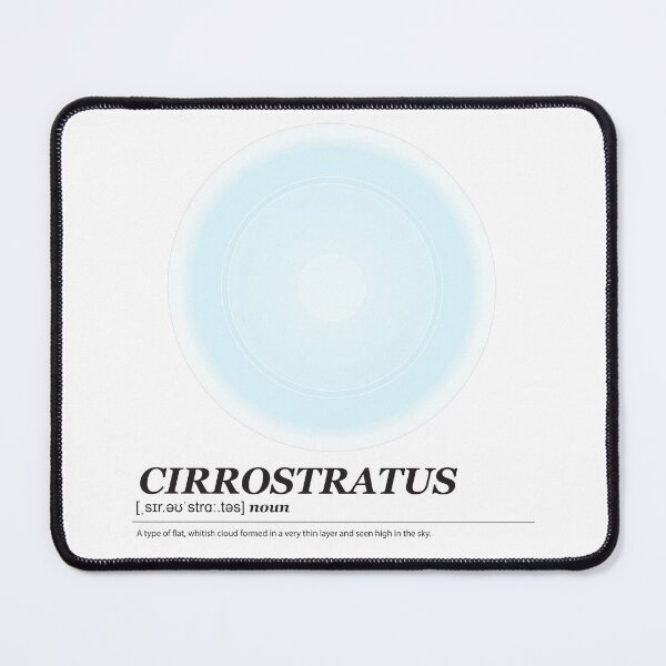 Item preview, Cirrostratus cloud illustration with meaning black text designed and sold by Athicha44.