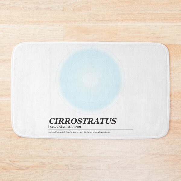 Item preview, Cirrostratus cloud illustration with meaning black text designed and sold by Athicha44.