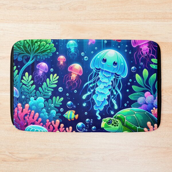 Item preview, Vibrant Ocean Fantasy with Jellyfish and Turtles designed and sold by Taans-Creation.