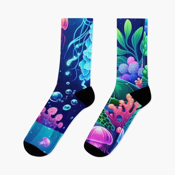 Item preview, Vibrant Ocean Fantasy with Jellyfish and Turtles designed and sold by Taans-Creation.