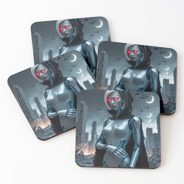 Item preview, Cyborg woman with a human face in the future designed and sold by ArtisticPen-art.