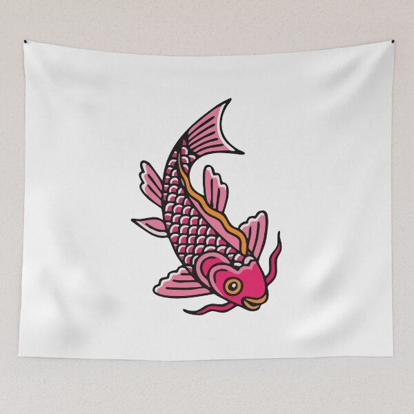 Item preview, Japanese pink fish designed and sold by OceanStudio224.