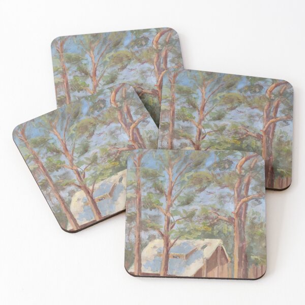 Item preview, a house with pines trees designed and sold by solimi-.