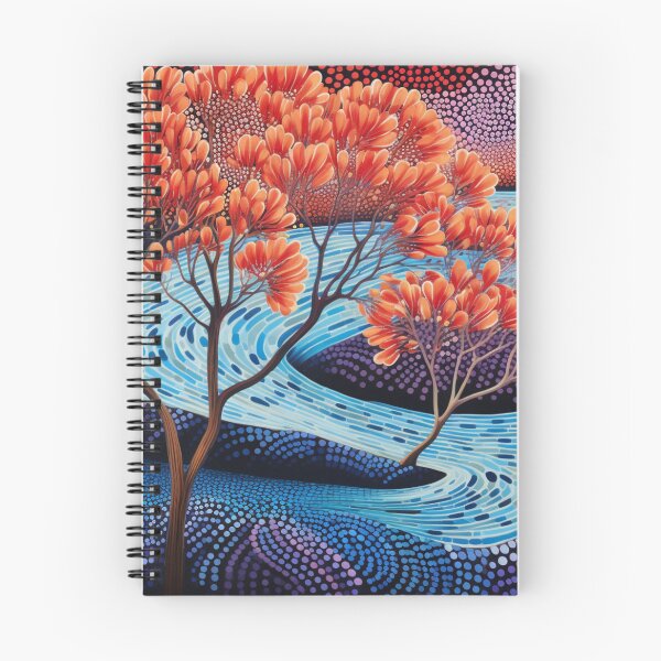 Item preview, Aboriginal Inspired Dot Art - Winter Path designed and sold by GrinGalore.