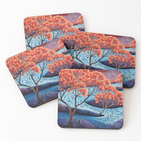 Item preview, Aboriginal Inspired Dot Art - Winter Path designed and sold by GrinGalore.