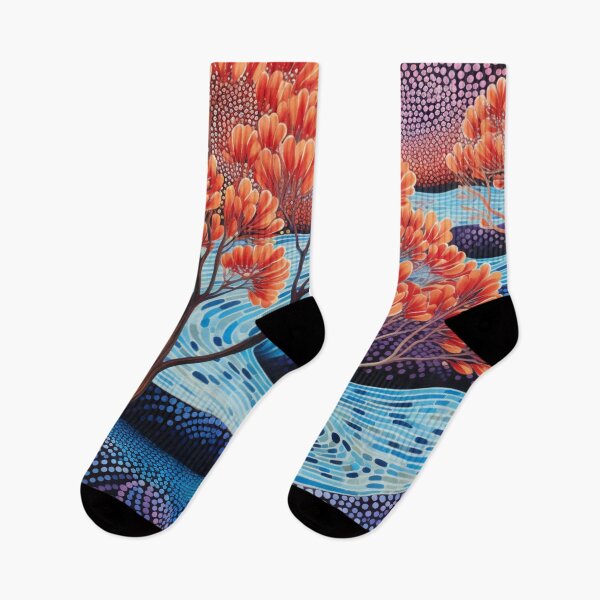 Item preview, Aboriginal Inspired Dot Art - Winter Path designed and sold by GrinGalore.