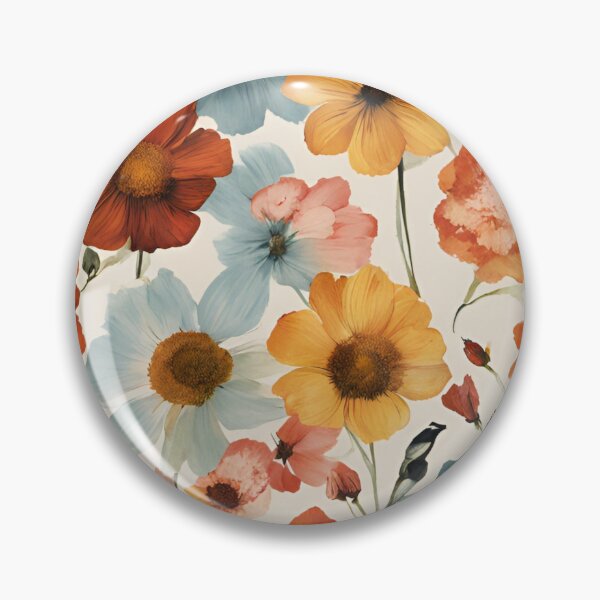 Item preview, Idealic Vintage Wild Flowers Print Red Blue Green Dreamy Romantic designed and sold by stxaris.