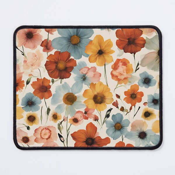 Item preview, Idealic Vintage Wild Flowers Print Red Blue Green Dreamy Romantic designed and sold by stxaris.