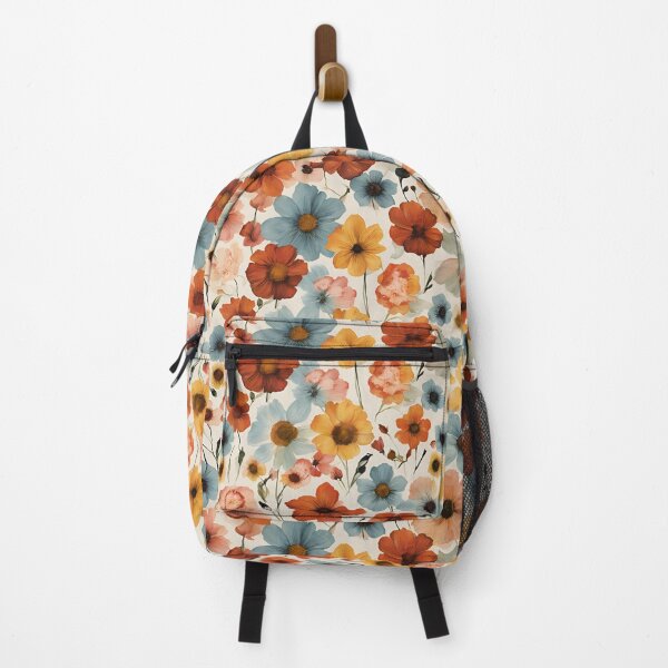 Item preview, Idealic Vintage Wild Flowers Print Red Blue Green Dreamy Romantic designed and sold by stxaris.