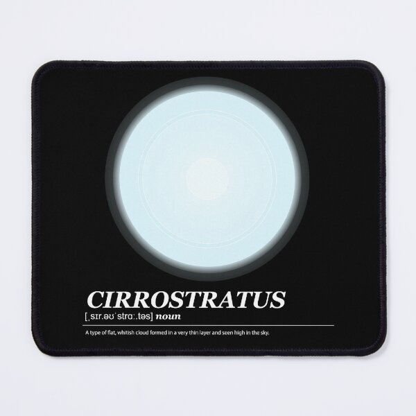 Item preview, Cirrostratus cloud illustration with meaning white text designed and sold by Athicha44.