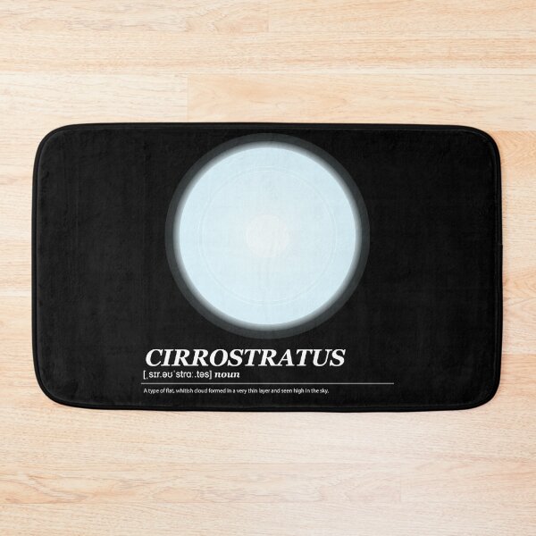 Item preview, Cirrostratus cloud illustration with meaning white text designed and sold by Athicha44.