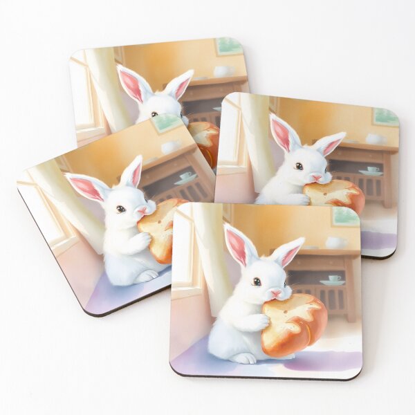 Item preview, Bunny and bread designed and sold by Neranchara.