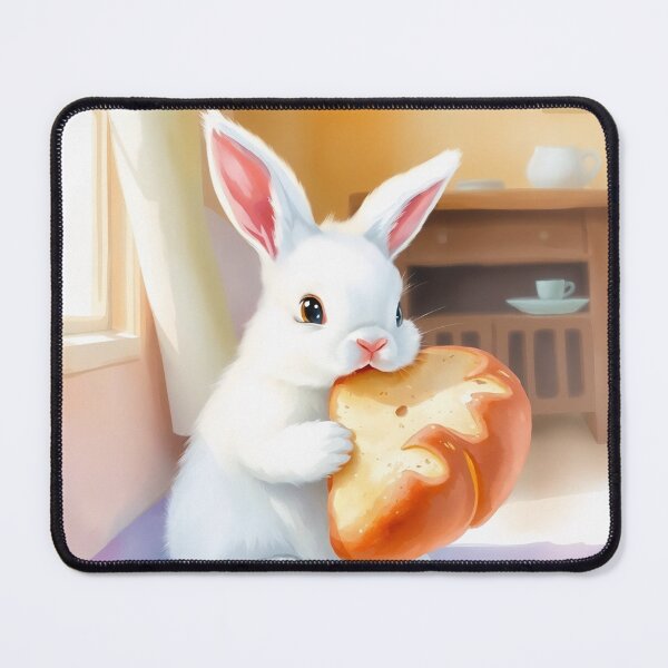 Item preview, Bunny and bread designed and sold by Neranchara.