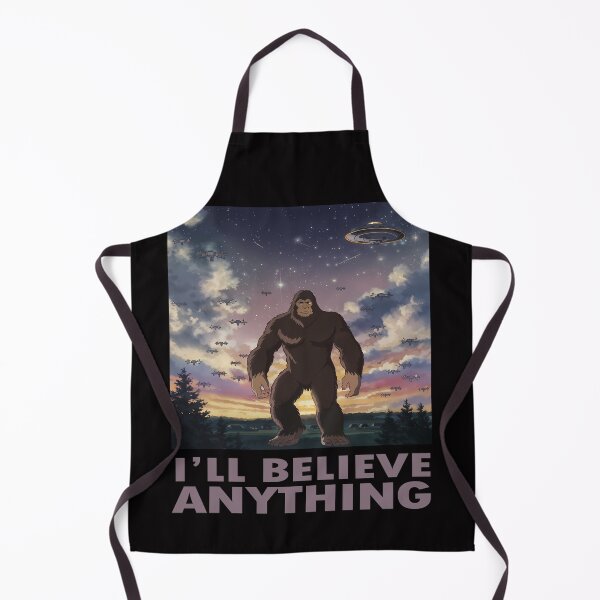 Item preview, I'll Believe Anything Anime Bigfoots UFOs and Drones designed and sold by CoolCrazyQuirky.