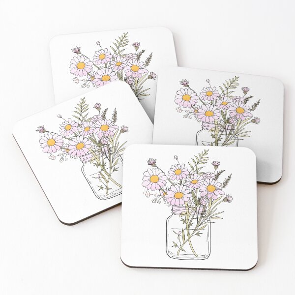 Item preview, Mason jar with flowers designed and sold by xiao xuans.