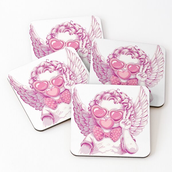 Item preview, Retro Valentines Cupid Blowing Bubble designed and sold by ajollycreation.