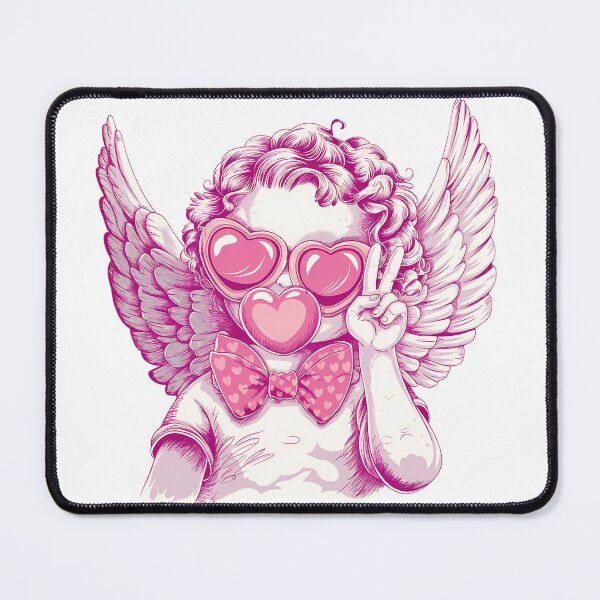 Item preview, Retro Valentines Cupid Blowing Bubble designed and sold by ajollycreation.
