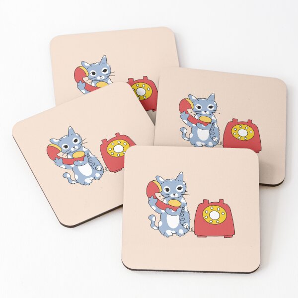 Item preview, Blue Cat calling in a phone  designed and sold by Gowthamsahi.