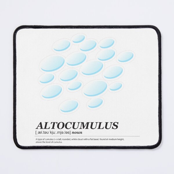 Item preview, Altocumulus cloud illustration with meaning black text designed and sold by Athicha44.