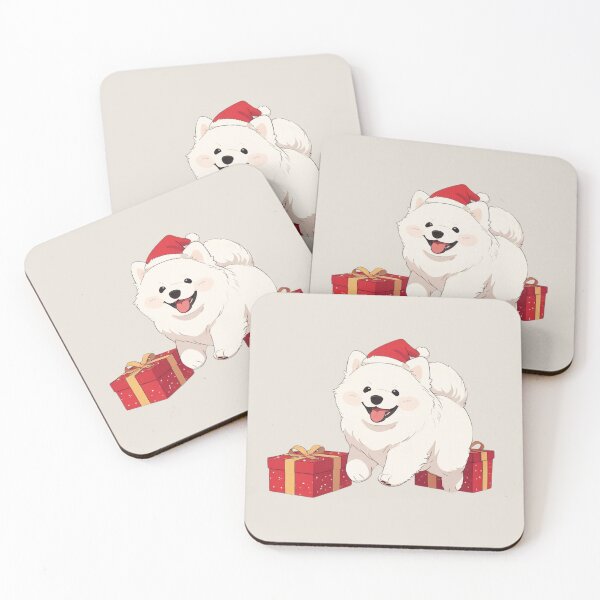 Item preview, Cute samoyed with gift boxes designed and sold by PawPurfect.