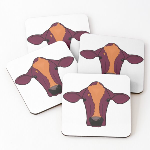 Item preview, Maroon and Orange Cow Head designed and sold by Maybellina.