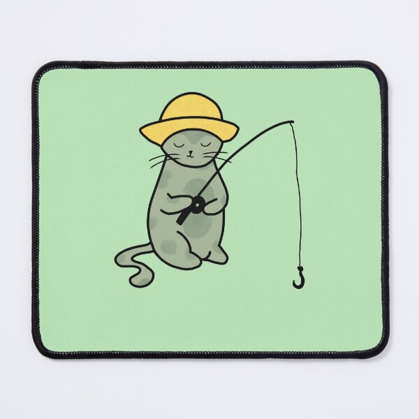 Item preview, Green cat fishing  designed and sold by Gowthamsahi.