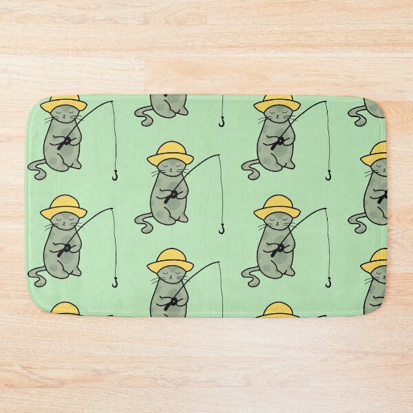 Item preview, Green cat fishing  designed and sold by Gowthamsahi.