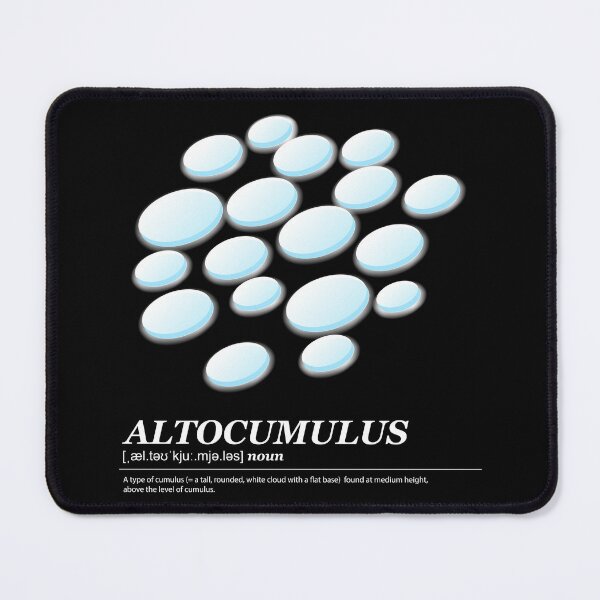 Item preview, Altocumulus cloud illustration with meaning white text designed and sold by Athicha44.