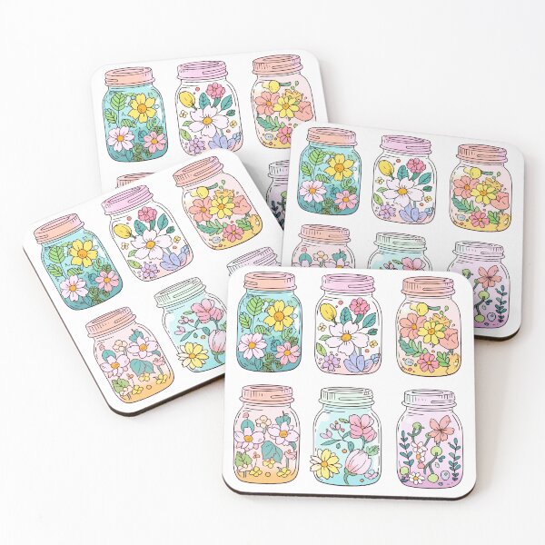 Item preview, Mason jar with flowers designed and sold by xiao xuans.