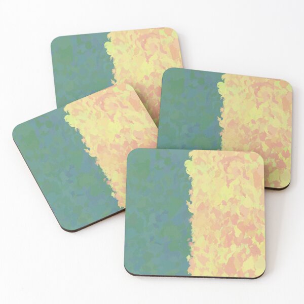 Item preview, A painting of a green and yellow background with a line dividing the two colors designed and sold by PWDigitalArt.