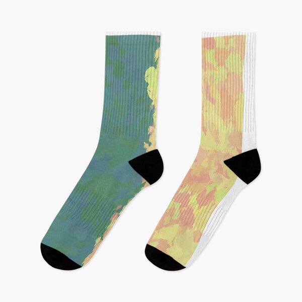 Item preview, A painting of a green and yellow background with a line dividing the two colors designed and sold by PWDigitalArt.