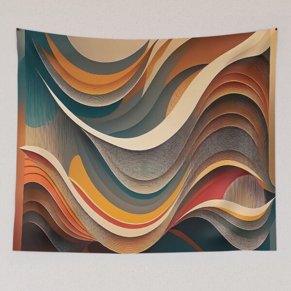 Item preview, A design of a sophisticated exploration of fluid motion and layered complexity.  designed and sold by HEMRO.