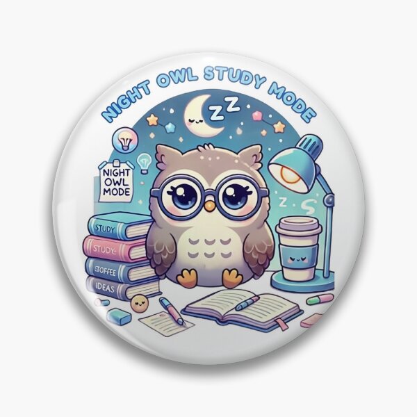 Item preview, Kawaii Owl - Night Owl Study Mode designed and sold by Guesso.