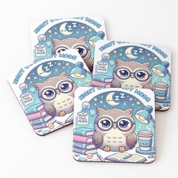 Item preview, Kawaii Owl - Night Owl Study Mode designed and sold by Guesso.