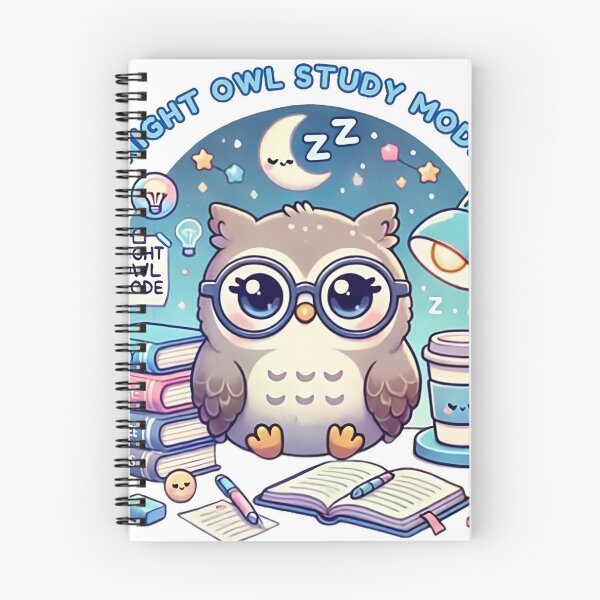 Item preview, Kawaii Owl - Night Owl Study Mode designed and sold by Guesso.