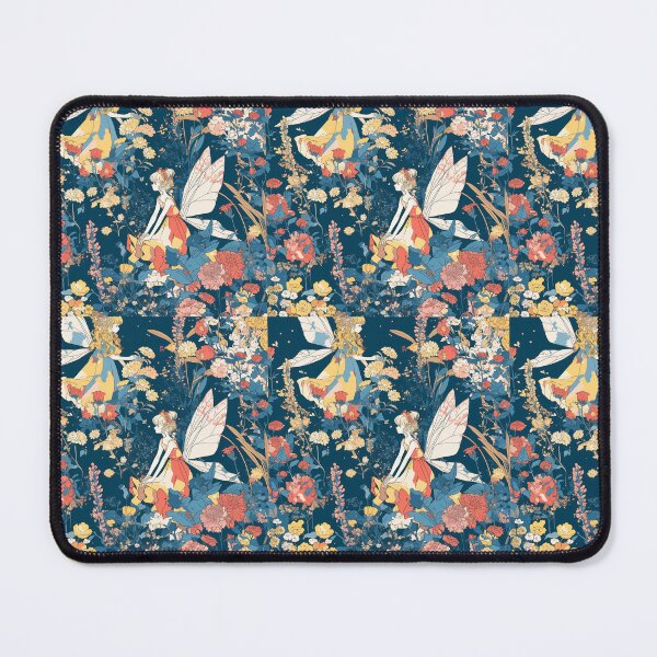 Item preview, Flower fairies in dark blue background designed and sold by AmoebaPress.