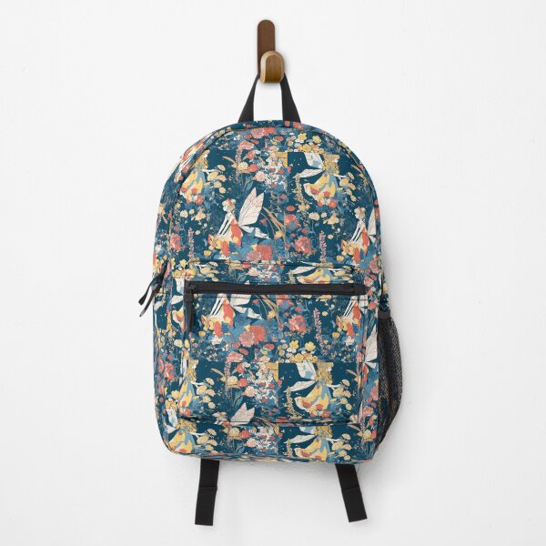 Item preview, Flower fairies in dark blue background designed and sold by AmoebaPress.