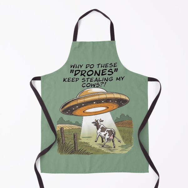 Item preview, Why Do These “Drones” Keep Stealing My Cows?! - A Funny UFO Parody designed and sold by 3MillsDesign.