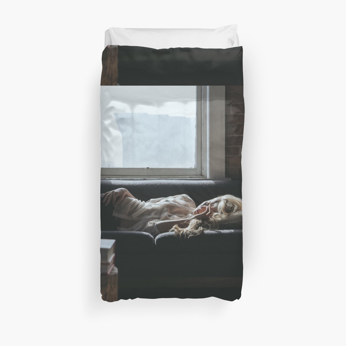 Sleeping Beauty In New York City Duvet Cover By Superfunky