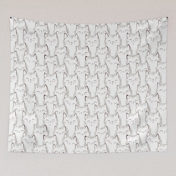 Item preview, Smiling Cats Pattern - Adorable Whimsical Feline Design designed and sold by AnnaPu193.