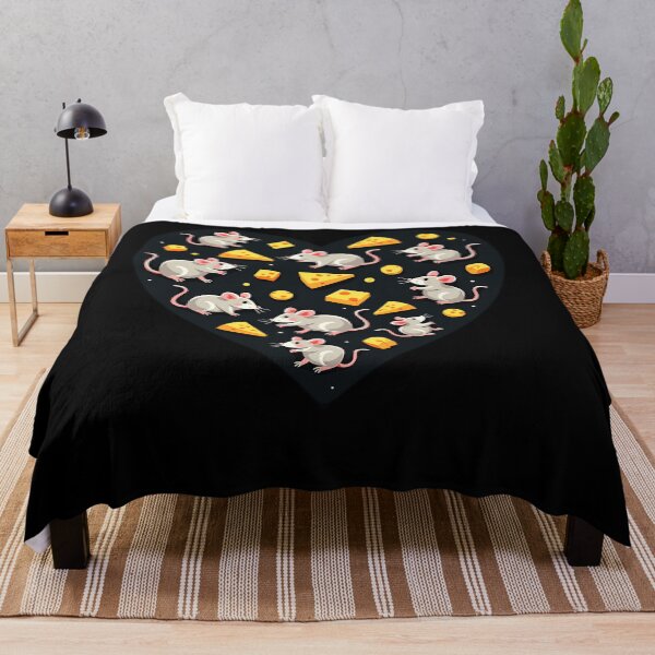 Item preview, Cute Mice and Cheese Heart Pattern designed and sold by InsanseCreation.