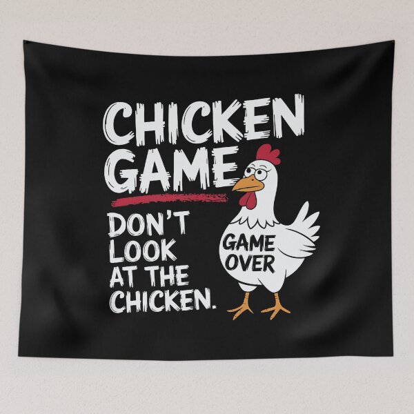 Item preview, Chicken Game Don’t Look At this Game Over Joke Funny Retro Cool designed and sold by luannsemmsobre.